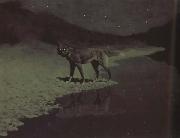 Frederic Remington Moonlight,Wolf (mk43) china oil painting artist